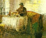 Anna Ancher frokost for jagten oil painting reproduction